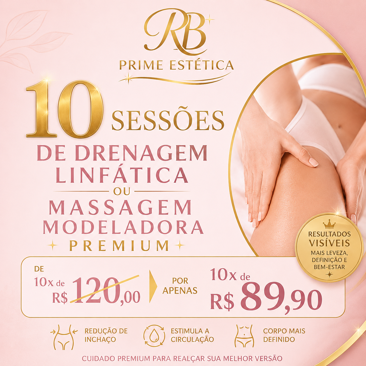 Imagem da campanha 10 Sessões de Drenagem Linfática Pós-Operatória