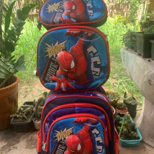 Kit Mochila Infantil Homem Aranha 3D