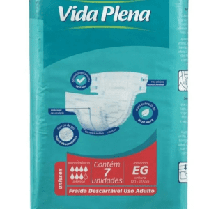 Fraldas Descartáveis Vida Plena - Tamanho EG - 7 Unidades