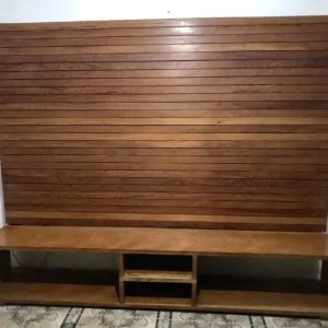 Rack com Painel de Sala Madeira Maciça Nobre Luxo
