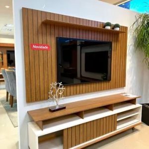 Painel ripado+Rack para Tv até 65 polegadas.
