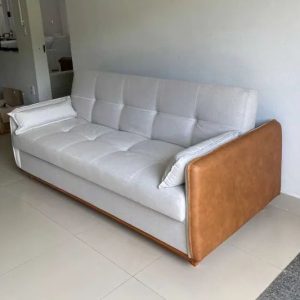 Sofá Cama c/ Baú 2,05m Linho e Courissimo (FR)